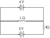 What is the current flowing through the 4-Ω resistor?   A)  1 A B)  2 A C)  3 A D)  6 A 