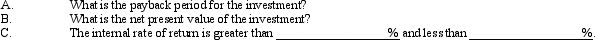 Figure 14-10. Present value of $1    Present value of an Annuity of $1    Refer to Figure 14-10.Jasmine Company is considering an investment costing $20,000.The investment would return $8,000 per year in each of three years.Jasmine requires a minimum rate of return of 6 percent.   