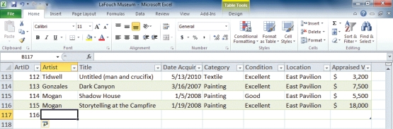   -The QuickFix button shown in the accompanying figure enables you to undo table formatting if,for example,you had not intended new data to be part of an existing table._________________________