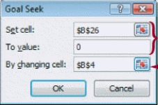   -In the dialog box in the accompanying figure,you specify the ____ in the To value box. A)  changing B)  variable C)  input D)  goal