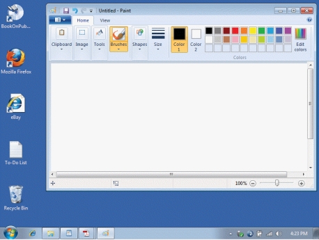   -In the figure above, to move the window labeled Untitled - Paint, you would click and drag ____. A) the center of the window B) one of the top two corners C) the title bar D) one of the bottom two corners
