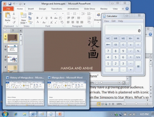   -Referring to the figure above, some taskbar buttons represent multiple data files.Clicking one of these buttons ____. A) opens all of the data files B) displays a thumbnail preview of the data files C) displays a menu D) displays Windows Explorer