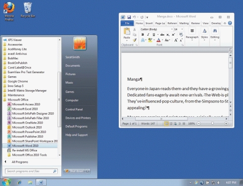   -Referring to the figure above, Microsoft Word is shown open inside a(n)  ____ window. A) software B) application C) extra D) file