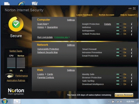   -In the figure above, the Norton Smart firewall is marked on.If Windows Firewall is also turned on, you would ____. A) leave this one on too, for double security B) turn this one off, you should not have two firewalls running C) do nothing, your system will turn the firewalls on and off automatically D) none of the above