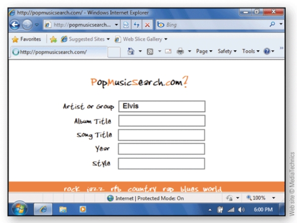 <strong> You can query by ____ using a fill-in form,like the one shown in the accompanying figure.</strong> A) example B) model C) format D) function