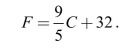 Suppose that the distribution of maximum daily temperatures in Hacienda Heights,CA, for the month of December has a mean of 17˚Celsius with a standard deviation of3˚Celsius. Let the random variable F be the maximum daily temperature in degreesFahrenheit. The relation between Fahrenheit degrees (F) and Celsius degrees (C) is:   a) What is the mean of F? b) What is the standard deviation of F?