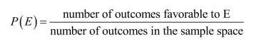 The probability of an event E can always be computed using the formula,  