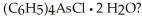 How many grams of H<sub>2</sub>O are there in 10.0 g of tetraphenylarsonium chloride dihydrate,   A) 0.860 g B) 0.792 g C) 0.430 g D) 0.396 g E) 0.239 g