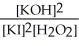 Write the equilibrium constant expression for the following reaction: 2 KI(aq) + H<sub>2</sub>O<sub>2</sub>(aq) ⇌ 2 KOH(aq) + I<sub>2</sub>(aq)  A) K<sub>c</sub> =   B) K<sub>c</sub> = [I<sub>2</sub>] C) K<sub>c</sub> = [I<sub>2</sub>]<sup>2 </sup> D) K<sub>c</sub> =   E) K<sub>c</sub> =  