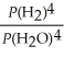 For the reaction: 3 Fe(s) + 4 H<sub>2</sub>O(g) ⇌ Fe<sub>3</sub>O<sub>4</sub>(s) + 4 H<sub>2</sub>(g)  Write the expression for Kp. A)    B)    C)    D)    E)   