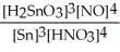 Write the equilibrium constant expression for the reaction: 3 Sn(s) + 4 HNO<sub>3</sub>(aq) + H<sub>2</sub>O(l) ⇌ 3 H<sub>2</sub>SnO<sub>3</sub>(s) + 4 NO(g)  A) K<sub>c</sub> =   B) K<sub>c</sub> =   C) K<sub>c</sub> =   D) K<sub>c</sub> =   E) K<sub>c</sub> =  