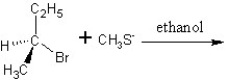 Predict the product and mechanism type for the following reaction:   A)    S<sub>N</sub>2 mechanism B)    S<sub>N</sub>2 mechanism C)    S<sub>N</sub>1 mechanism D)    S<sub>N</sub>1 mechanism E)    S<sub>N</sub>1 mechanism