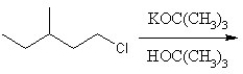 Identify the product for the following reaction:   A) 3-methyl-1-pentene B) 3-methyl-2-pentene C) 3-methyl-1-pentane D) 3-methyl-1-tert-butylpentante E) 3-methylpentane