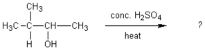 What alkene(s) would be produced in the following reaction?   A) 3-methyl-2-pentene B) 2-methyl-2-butene C) 3-methylbutene D) pentene and 1-methylpentene E) 2-methyl-2-butene and 3-methylbutene