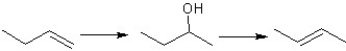 Which reagents would you use for the following transformations?   A) First H<sub>2</sub>O/H<sub>3</sub>O+ then conc.H<sub>2</sub>SO<sub>4</sub> B) First H<sub>2</sub>O/H<sub>3</sub>O+ then conc.HCl C) First OH<sup>-</sup> then conc.H<sub>2</sub>SO<sub>4</sub> D) First OH<sup>-</sup> then conc.HCl E) First H<sub>2</sub>O/H<sub>3</sub>O+ then dilute H<sub>2</sub>SO<sub>4</sub>