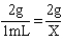   X = 1 mL