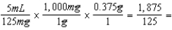 X mL =   15 mL Ceclor