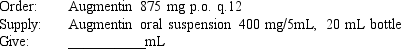 Compute the amount of medication that will be given to administer one dose of the following medication orders using the Dimensional Analysis method to obtain your answers. Assume all tablets are scored, when necessary. Round all parenteral administration orders that are over 1 mL to one decimal place. Round all parenteral administration orders under 1 mL to two decimal places. Do not include zeros at the end of decimal numbers. The problems and drug orders are presented for practice only, and actual prescribed dosages will vary according to a patient's age, condition, reaction, additional medications, and other factors.  <div style=padding-top: 35px> 