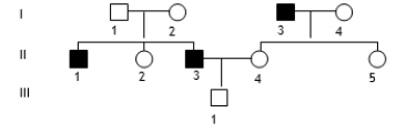 Could the characteristic followed in the pedigree be caused by an autosomal dominant disease? Why or why not?   A) Yes, all individuals fit the autosomal dominant inheritance pattern. B) No, the offspring of I-1 and I-2 contradict an autosomal dominant inheritance. C) No, the offspring of I-3 and I-4 contradict an autosomal dominant inheritance. D) No, the offspring of II-3 and II-4 contradict an autosomal dominant inheritance. E) Yes, the offspring of I-1 and I-2 are consistent with an autosomal dominant inheritance pattern.