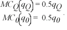 Quasar Corporation is set to release its latest video game system which utilizes the newest game technology.In fact,the release date is sooner than that of its only rival Orion.This gives Quasar Corporation  first-move  ability.The demand for video game systems is:   Orion's marginal revenue curve is:   The marginal cost functions are:   Determine Orion's reaction function.Given that Quasar Corporation has this information and moves first,Quasar's marginal revenue function is:   Calculate Quasar Corporation's optimal output level.Does the  first-move  ability of Quasar Corporation allow it to capture a larger market share?