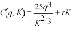 Laura's internet services has the following short-run cost curve:   where q is Laura's output level,K is the number of servers she leases and r is the lease rate of servers.Laura's short-run marginal cost function is:   Currently,Laura leases 8 servers,the lease rate of servers is $15,and Laura can sell all the output she produces for $500.Find Laura's short-run profit maximizing level of output.Calculate Laura's profits.If the lease rate of internet servers rise to $20,how does Laura's optimal output and profits change?