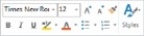  The image shown above depicts the ________. A)  Ribbon B)  Mini toolbar C)  Navigation Pane D)  Quick Access Toolbar