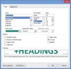   The figure shown above depicts the ________ dialog box. A)  Paragraph B)  Font C)  Styles D)  Page setup