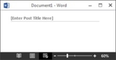 The image shown above illustrates Word's Blog post template.
