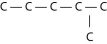   -Three or four of the following illustrations depict different structural isomers of the organic compound with molecular formula C₆H₁₄. For clarity, only the carbon skeletons are shown; hydrogen atoms that would be attached to the carbons have been omitted. Which one, if any, is NOT a structural isomer of this compound? A)   B)   C)   D)   E) Each of the illustrations in the other answer choices depicts a structural isomer of the compound with molecular formula C₆H₁₄. 