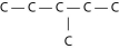   -Three or four of the following illustrations depict different structural isomers of the organic compound with molecular formula C₆H₁₄. For clarity, only the carbon skeletons are shown; hydrogen atoms that would be attached to the carbons have been omitted. Which one, if any, is NOT a structural isomer of this compound? A)   B)   C)   D)   E) Each of the illustrations in the other answer choices depicts a structural isomer of the compound with molecular formula C₆H₁₄. 