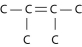   -Three or four of the following illustrations depict different structural isomers of the organic compound with molecular formula C₆H₁₄. For clarity, only the carbon skeletons are shown; hydrogen atoms that would be attached to the carbons have been omitted. Which one, if any, is NOT a structural isomer of this compound? A)   B)   C)   D)   E) Each of the illustrations in the other answer choices depicts a structural isomer of the compound with molecular formula C₆H₁₄. 
