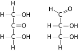 Choose the term that correctly describes the relationship between these two sugar molecules:   A) structural isomers B) cis-trans isomers C) enantiomers D) isotopes 