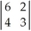 The value of the determinant   is A) 6243. B) 24. C) 15. D) 10.