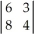 The value of the determinant   is A) 21. B) 50. C) 0. D) 48.