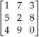 Transpose   = A)    B)    C)    D)   