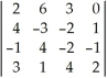 Evaluate the determinant below.  