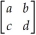 Given the following matrix of transition probabilities, write three equations that, when solved, will give the equilibrium state values. P =  