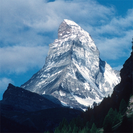 The primary reason that this feature formed is that   A) abrasion occurred on all sides, without plucking. B) three or more cirques merged by headward erosion. C) precipitation at the top of the mountain ran downward very quickly. D) a series of faults surrounded a very localized area and uplifted it.