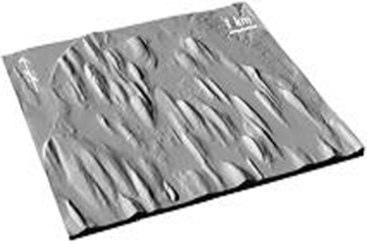 What do these teardrop-shaped hills (drumlins) record?   A) ancient lake levels B) piles of sediment recording past positions of the end of the glacier C) erosion and sculpting of soft materials by a moving glacier D) melting of large blocks of rock in the ice