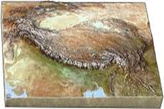 Why does the Tibetan Plateau, shown in this figure, have a high elevation?   A) transform faulting B) seafloor spreading C) continental rifting D) continental collision E) hot-spot activity