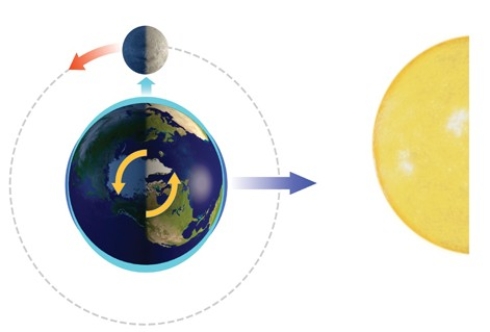 <strong>With the Sun and Moon in this position,the side of the Earth facing the Moon experiences </strong> A)a normal high tide. B)a normal low tide. C)a spring tide. D)a neap tide.