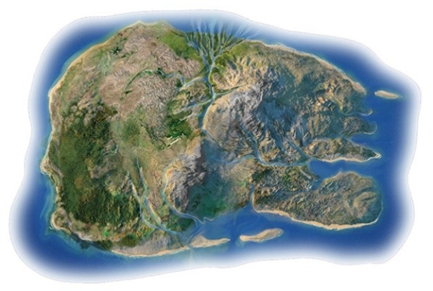 In the coastlines investigation,what do the embayments along the eastern coast probably reflect?   A) Sea cliffs B) Marine terrace C) Delta D) Spit and sand bar E) Submerged coastline