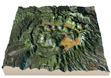 What are the rounded hills inside the Valles Caldera?   A) Volcanic necks B) Landslides C) Volcanic domes D) Cinder cones