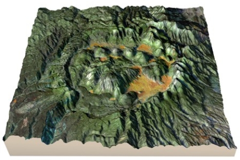 What is a main hazard of this type of volcano?   A) Burning,building collapse,and suffocation from an eruption column and pyroclastic flows B) Volcanic mudflows and landslides C) Hot fragments thrown a short distance from the volcano D) Destruction by moderately fluid lava flows that can flow far from the volcano
