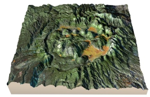 Which of the following is not true of calderas?   A) They are produced by removal of easily eroded pyroclastic materials. B) They commonly contain layers of volcanic ash and volcanic domes. C) They are bounded by steep topographic scarps with a generally basin-shaped outline. D) They form from the collapse of the ground surface into an emptied magma chamber below.