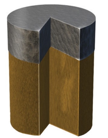 How would the force and stress on the wooden pillar in this figure change if the stone weight was the same size but the wooden pillar was narrower?   A) The amount of force and amount of stress would be unchanged. B) The amount of force and the amount of stress would both increase. C) The amount of force and the amount of stress would both decrease. D) The force would remain the same,but the amount of stress would increase. E) The force would remain the same,but the amount of stress would decrease.