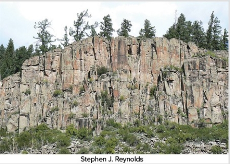 What type of structure is expressed in this cliff face?   A) Normal faults B) Reverse faults C) Joints D) Folds
