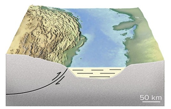 Why is there a basin associated with some thrust faults?   A) Thrust faults thin the crust and cause subsidence. B) Thrust faults form passive margins. C) Thrust sheets depress the crust in front of the thrust. D) Thrust sheets form a continent rift.