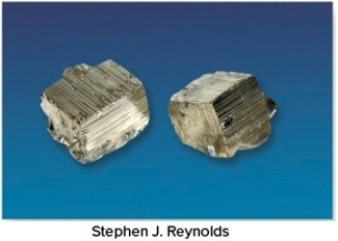 <strong>The mineral shown in this photograph is </strong> A)pyrite. B)hematite. C)dolomite. D)gypsum. E)halite.