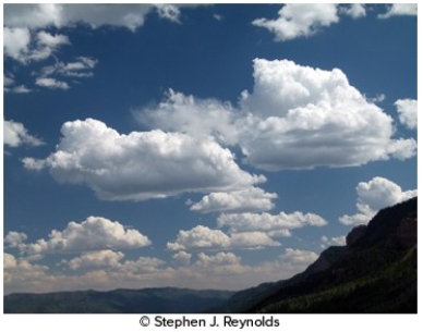 These low-level clouds are composed of water droplets and indicate slightly unstable conditions i.e.,   A) cumulonimbus. B) cirrocumulus. C) cumulus. D) altocumulus.